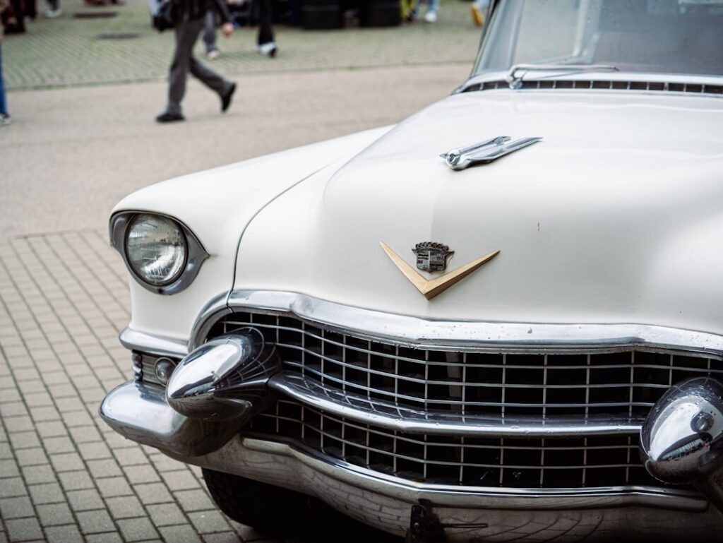 white Cadillac